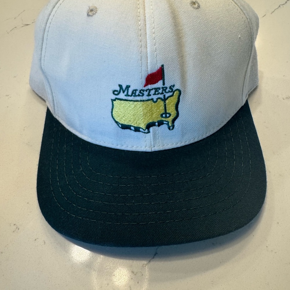 Vintage Masters White and Green Hat